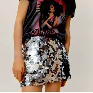 Free press sequin skirt small new nwt mini party disco christmas nordstrom tags